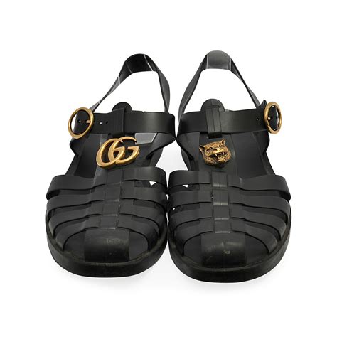 rubber gucci sandals|gucci rubber sandals women is.